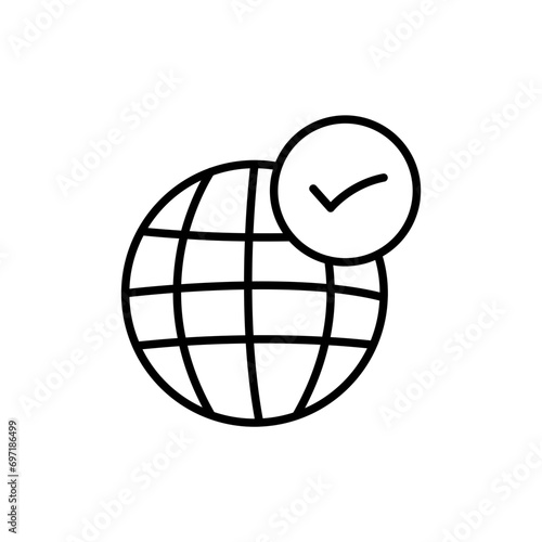 World delivery icons, minimalist vector illustration ,simple transparent graphic element .Isolated on white background