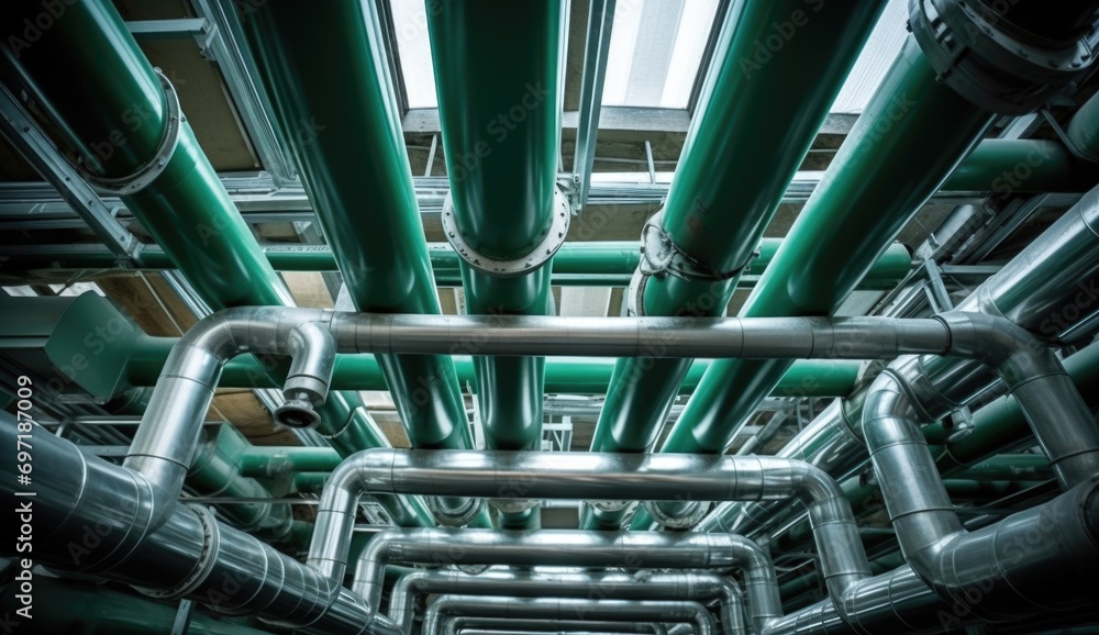 Installation of stainless steel pipe lines in an industry Installation of stainless steel pipe lines in an industry