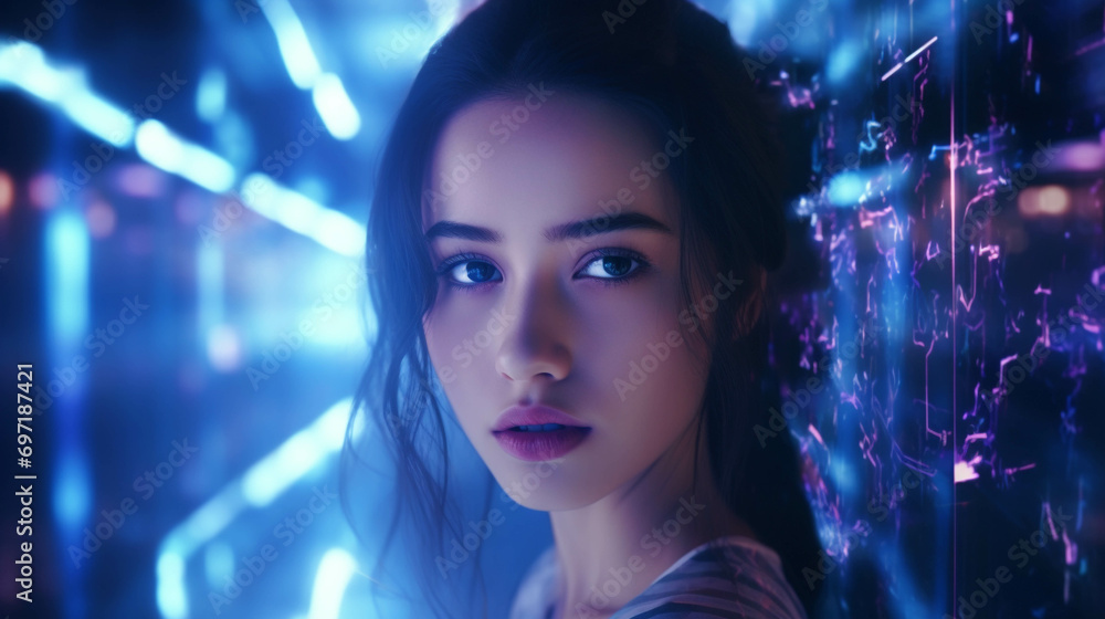Image of a girl from the future. Image of a girl from the future.