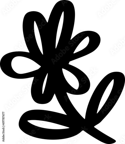 Doodle illustration svg flower style hand drawn 