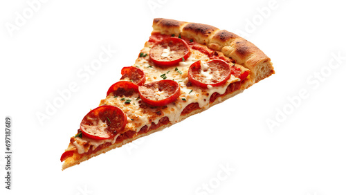 slice of pizza isolated on transparent background, png