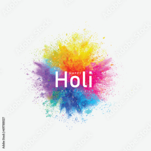 illustration of abstract colorful Happy Holi background