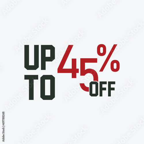 Special offers up to 45 percent off, banner templates, special offer sales promotions. vector template illustration