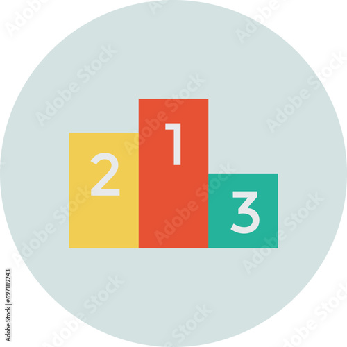 pedestal with numbers. sports icon vector, sports icon png, sports symbols. athletics, fun, game, exercise, play, physical activity, basketball and pong racket vector icon design.