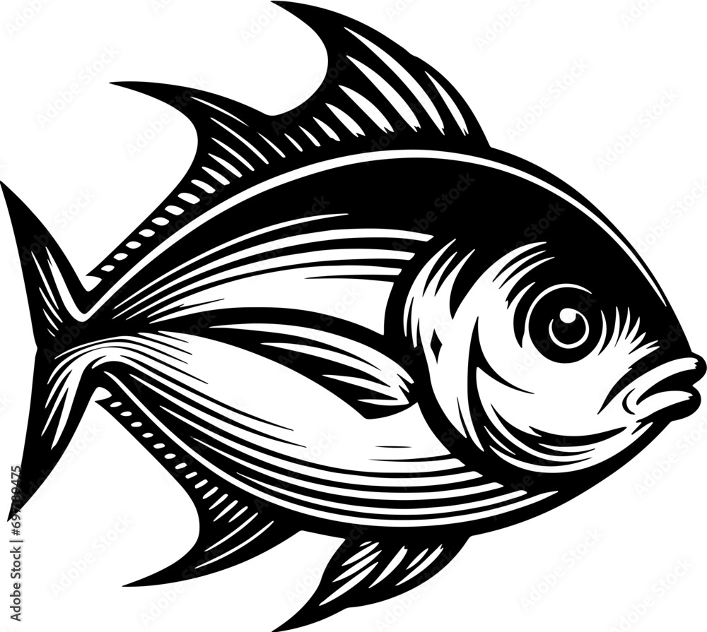 Obraz premium Pompano Fish icon 11