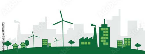 ESG concept icon for business and organization, Environment, Social, Governance and sustainability development concept with flat infographic design vector illustration