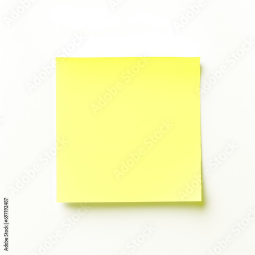 Yellow sticky note on isolate transparency background, PNG