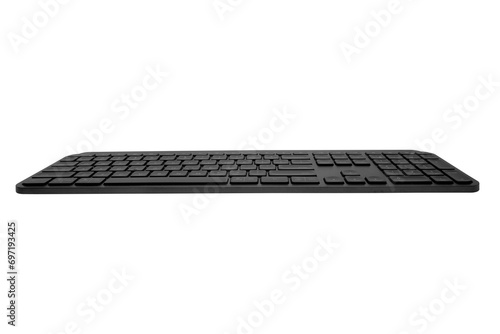 modern wireless computer keyboard front view on transparent background png photo
