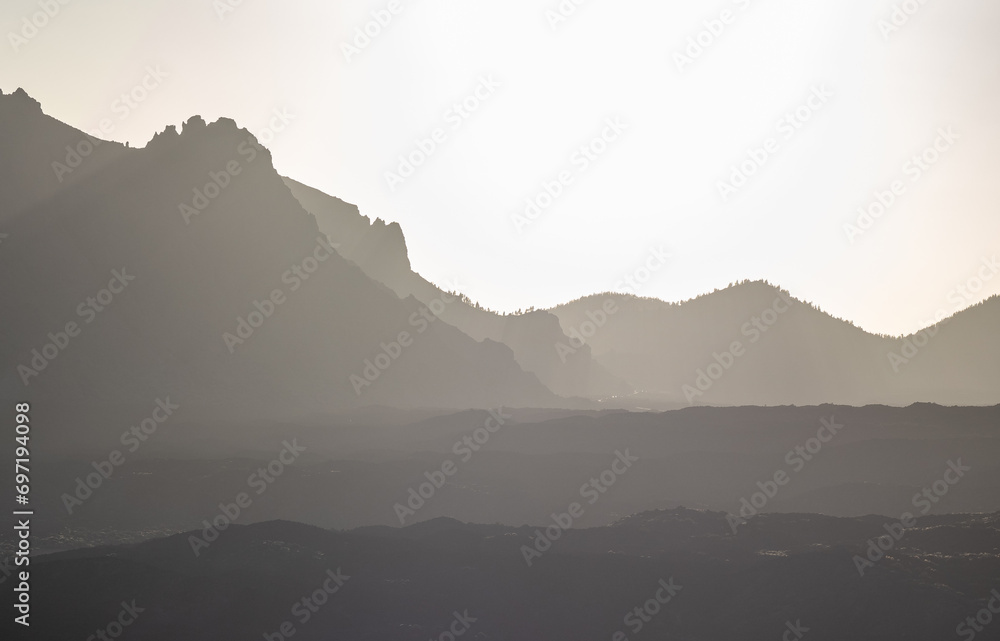 Landscape of Teide National Park .