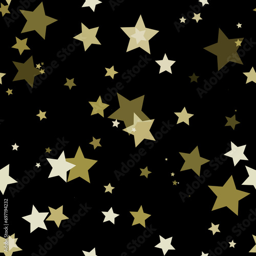 Seamless golden stars spangled high resolution banner