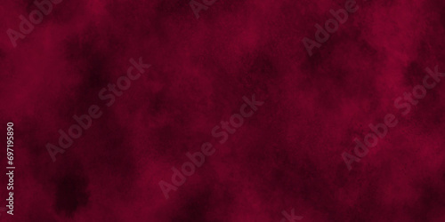 Dark saturated burgundy watercolor background with torn strokes and uneven spots. Trend color texture.stylist red grunge old wall concrete texture background with smoke.