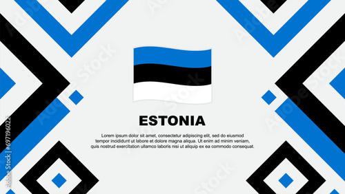 Estonia Flag Abstract Background Design Template. Estonia Independence Day Banner Wallpaper Vector Illustration. Estonia Template
