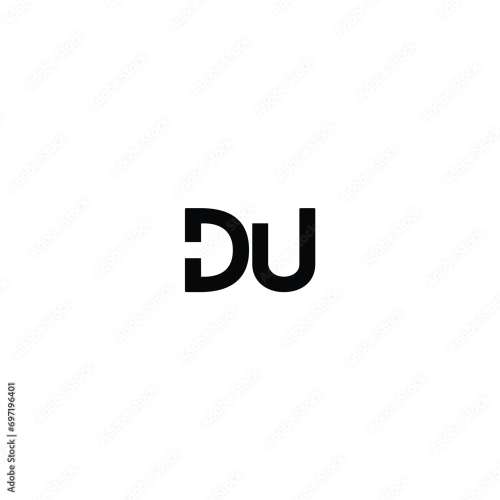 DU Letter Logo Design Vector Template. Alphabet Initial Letter DU Initial Letter DU Logo - Minimal Business Logo for Alphabet D and U DU Letter Logo Design Vector Template. Alphabet Initial Letter DU Initial Letter DU Logo - Minimal Business Logo for Alphabet D and U