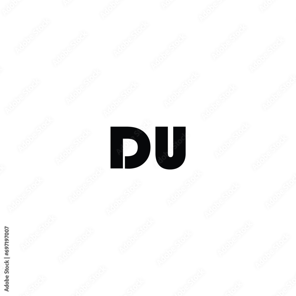 DU Letter Logo Design Vector Template. Alphabet Initial Letter DU Initial Letter DU Logo - Minimal Business Logo for Alphabet D and U DU Letter Logo Design Vector Template. Alphabet Initial Letter DU Initial Letter DU Logo - Minimal Business Logo for Alphabet D and U