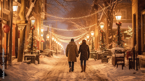 Hand-in-Hand in Winter's Embrace: A Romantic Journey Amidst the Snow