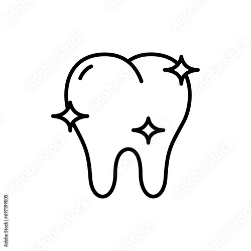 Clean teeth icons, dentist minimalist vector illustration ,simple transparent graphic element .Isolated on white background