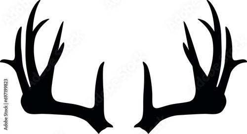 Deer Antlers SVG Cut File for Cricut and Silhouette, EPS ,Vector, PNG , JPEG, Zip Folder