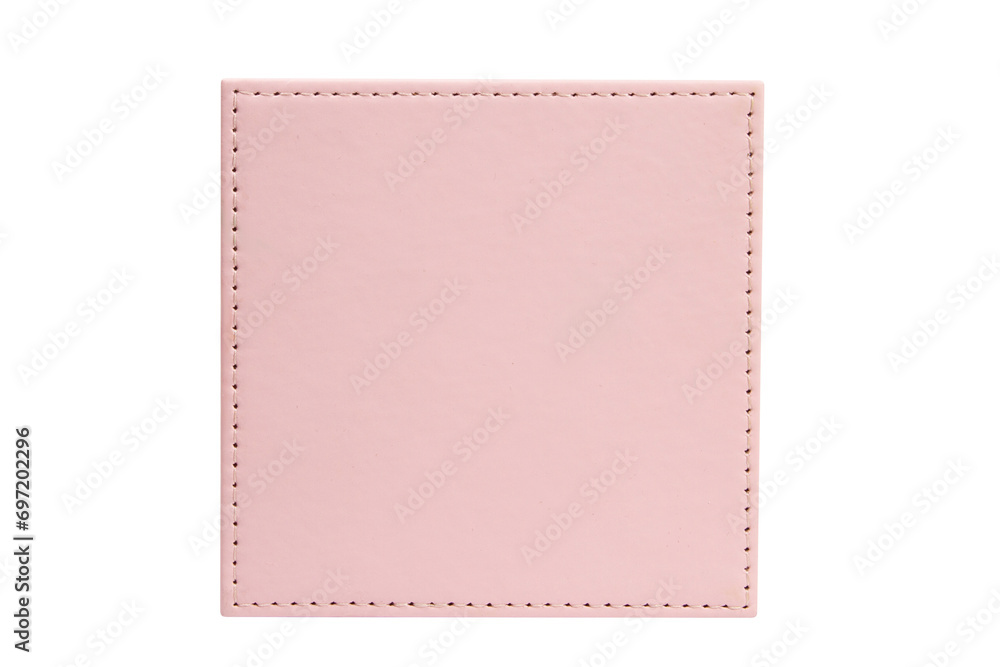 Pink leather frame on a blank background. Pink leather frame on a blank background.