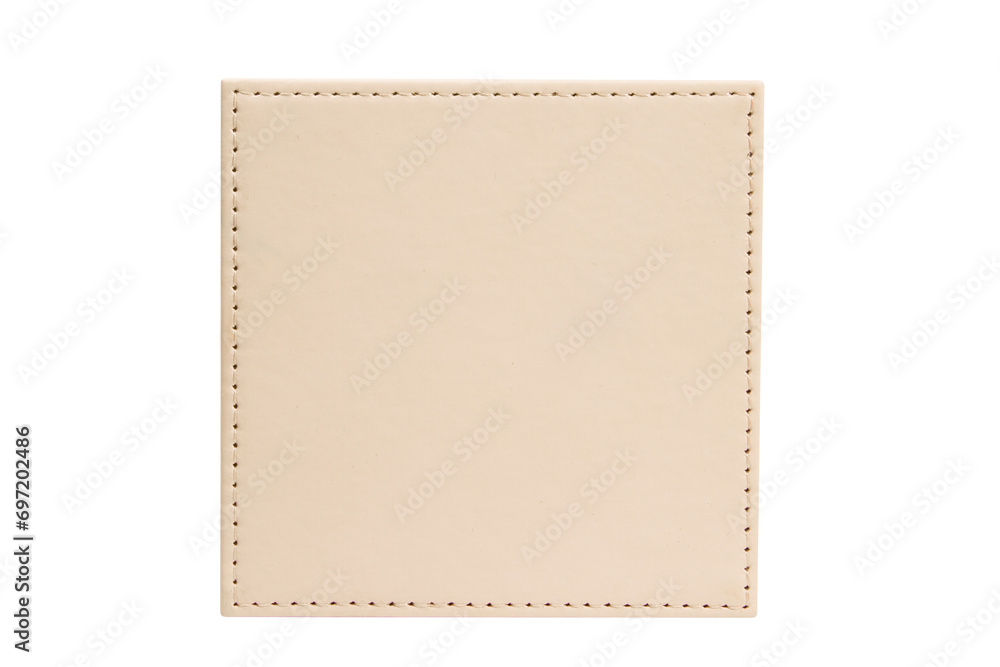 Beige leather frame on a blank background. Beige leather frame on a blank background.