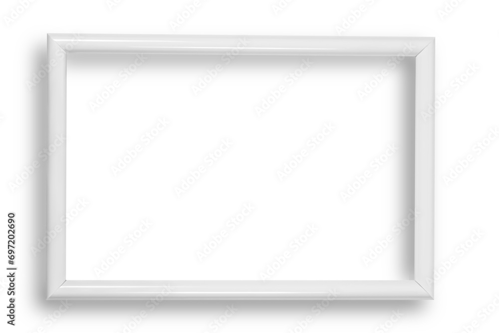 White empty photo frame on empty background. White empty photo frame on empty background.