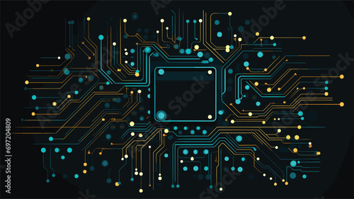  digital image circuit board. Vector illustration 