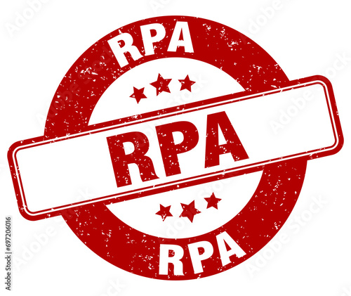 rpa stamp. rpa label. round grunge sign