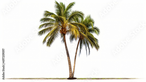 Palm tree isolated on white background