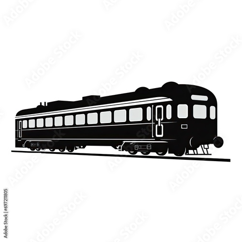 Vintage train logo isolated on white