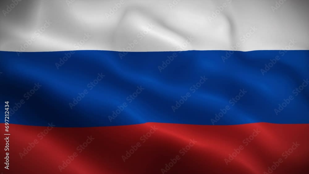 Russia flag waving animation, perfect loop, official colors, 4K video Russia flag waving animation, perfect loop, official colors, 4K video