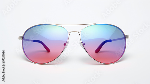 Tinted glasses on a white background