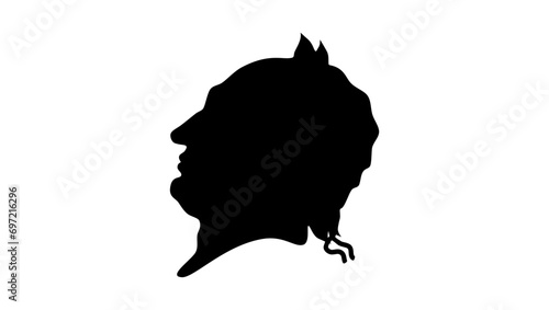 Maximilian I Joseph of Bavaria, black isolated silhouette