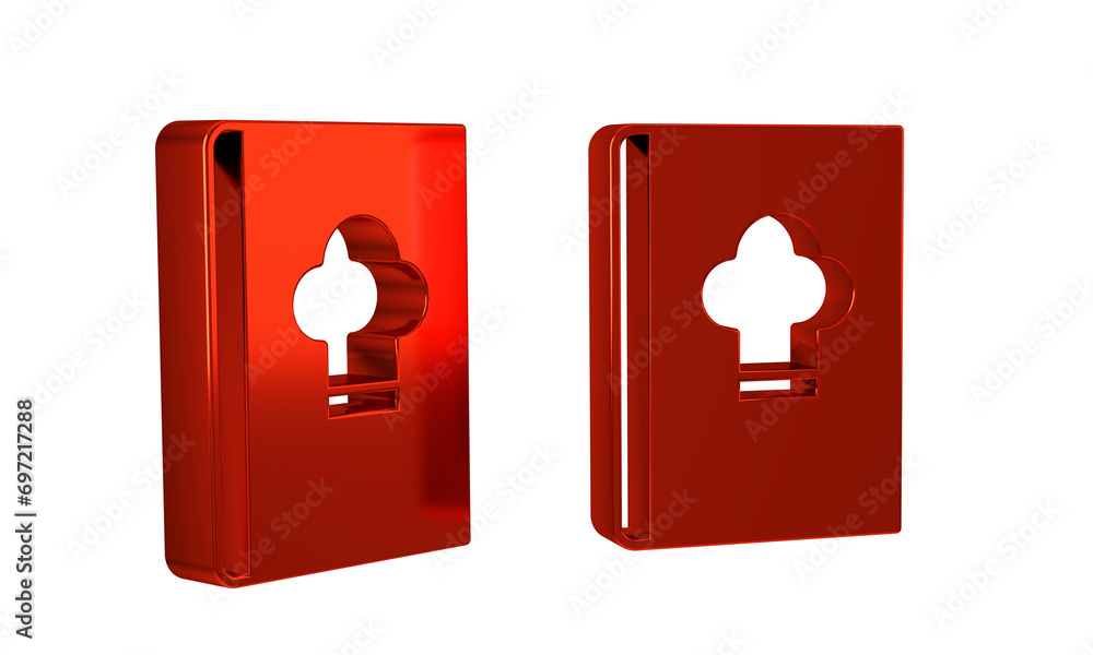 Red Cookbook icon isolated on transparent background. Cooking book icon. Recipe book. Fork and knife icons. Cutlery symbol. Red Cookbook icon isolated on transparent background. Cooking book icon. Recipe book. Fork and knife icons. Cutlery symbol.