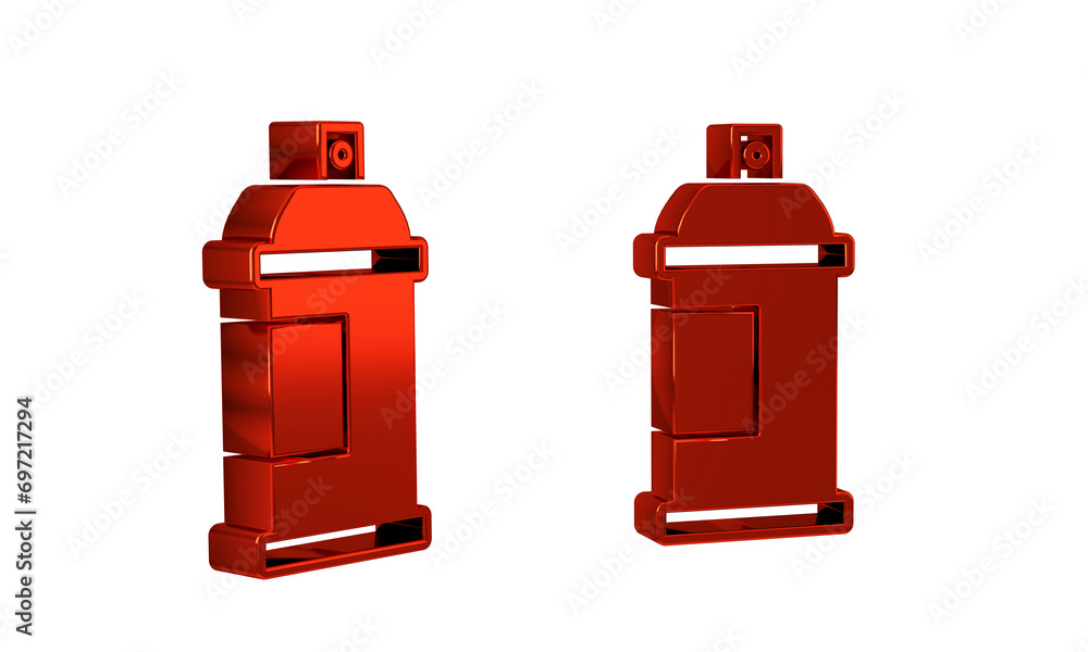 Red Paint spray can icon isolated on transparent background. Red Paint spray can icon isolated on transparent background.