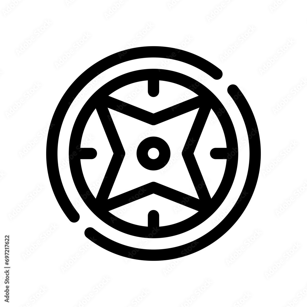 Obraz premium compass line icon