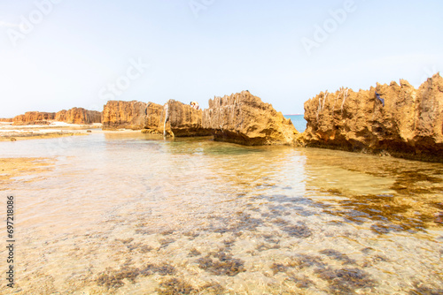 Beautiful day on the beach in Rimel, Bizerte, Tunisia