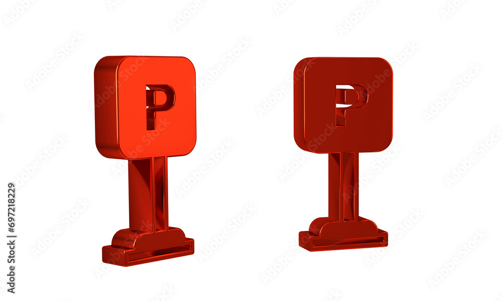 Red Parking icon isolated on transparent background. Street road sign. Red Parking icon isolated on transparent background. Street road sign.