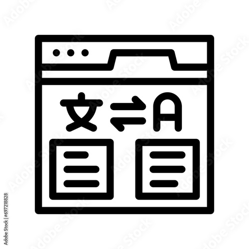 translator line icon
