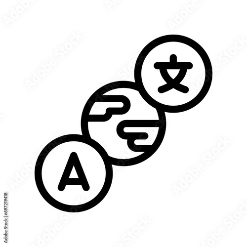 languages line icon