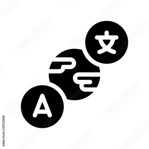 languages glyph icon