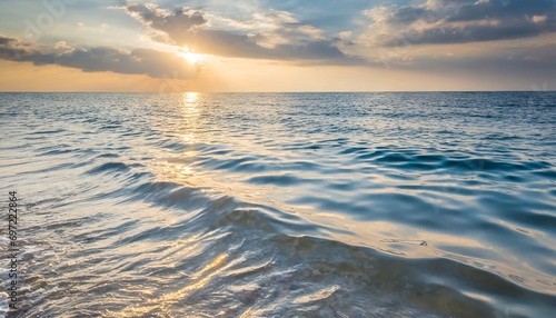 dream majestic sea ocean water surface fantasy seascape closeup ripples waves soft golden blue colors panoramic background abstract nature sunset nature sunlight calm peaceful world environment day