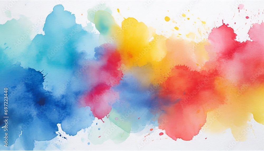 colorful watercolor on white background vector illustration