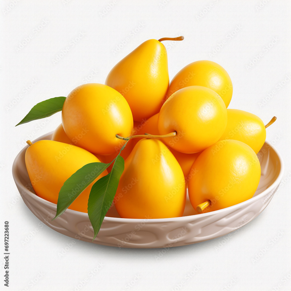 Delicious Plate of Mangos fruits Isolated on a Transparent Background created with Generative Ai Delicious Plate of Mangos fruits Isolated on a Transparent Background created with Generative Ai