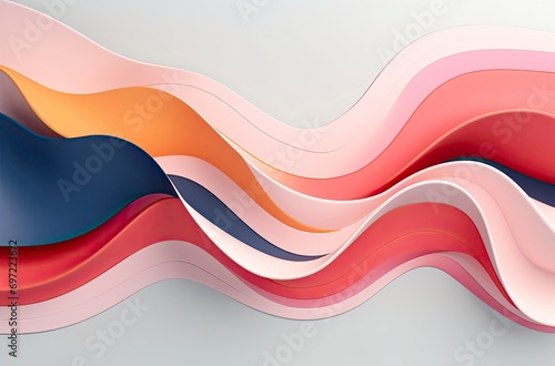 Colorful abstract 3d waves background