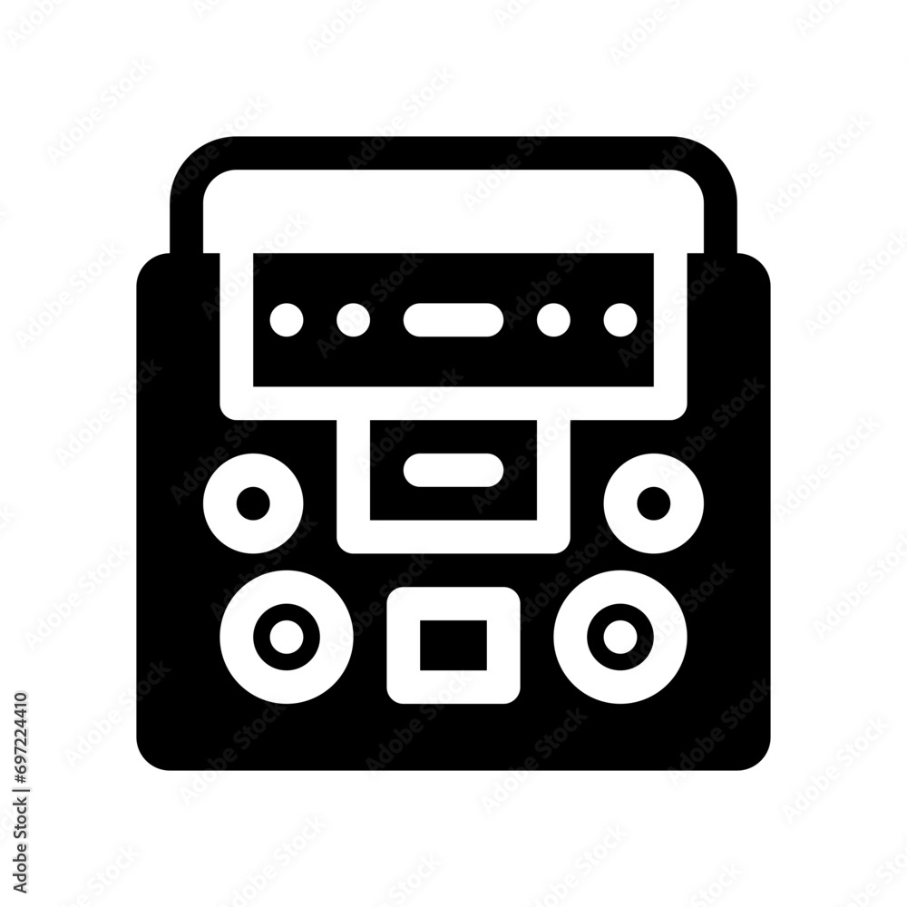 tape recorder glyph icon tape recorder glyph icon