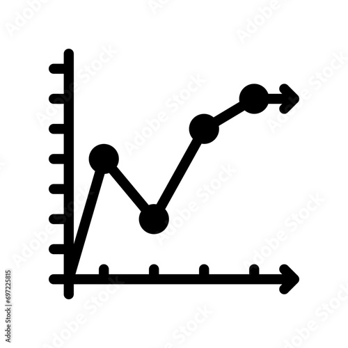 line chart glyph icon