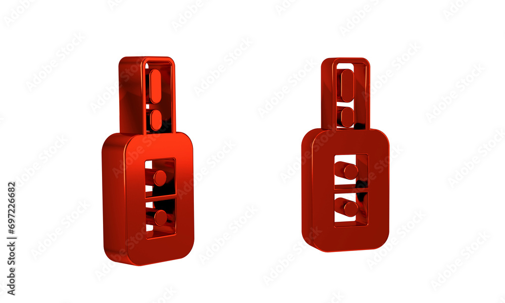 Obraz premium Red Car key with remote icon isolated on transparent background. Car key and alarm system.