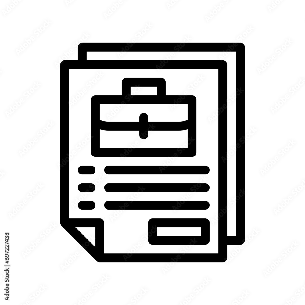 resume line icon resume line icon