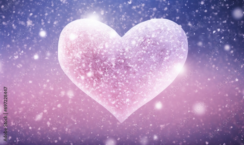 Valentine's day background with heart and snowflakes. Valentine's day background with heart and snowflakes.