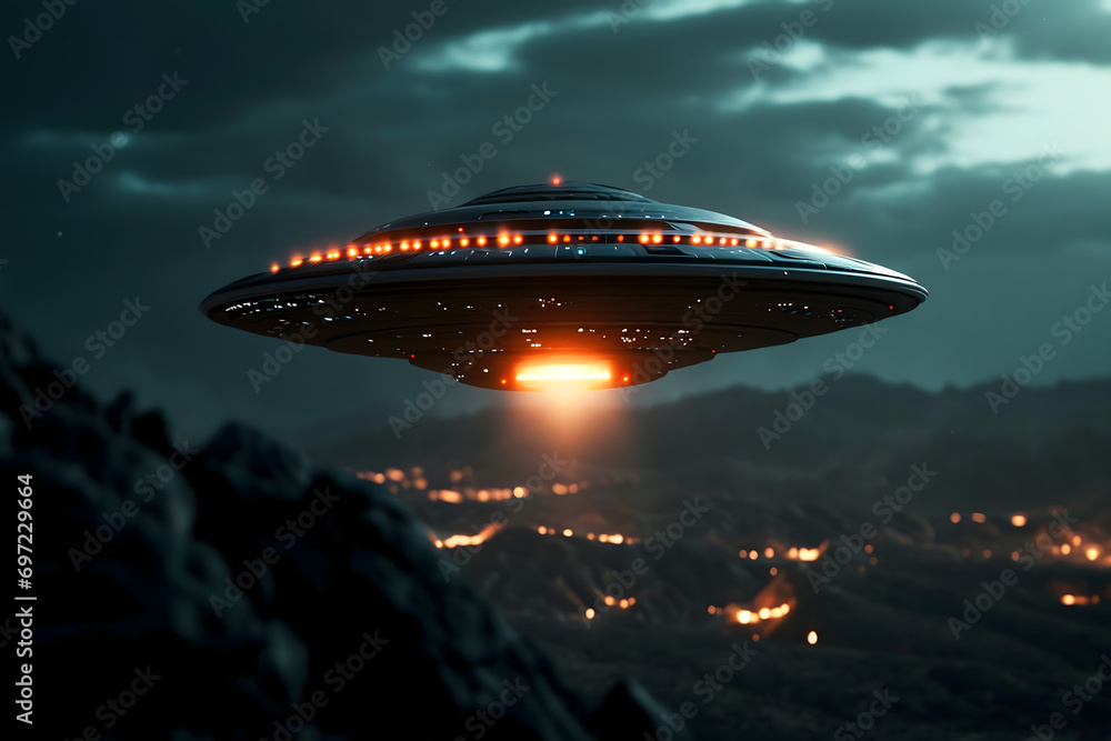 ufo in the night sky ufo in the night sky