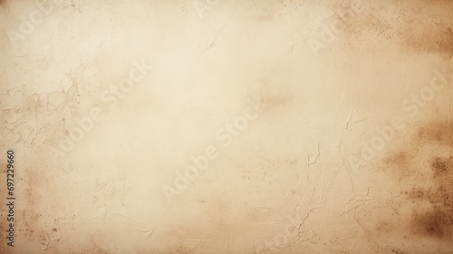 Cream-colored paper with distressed edges and stains